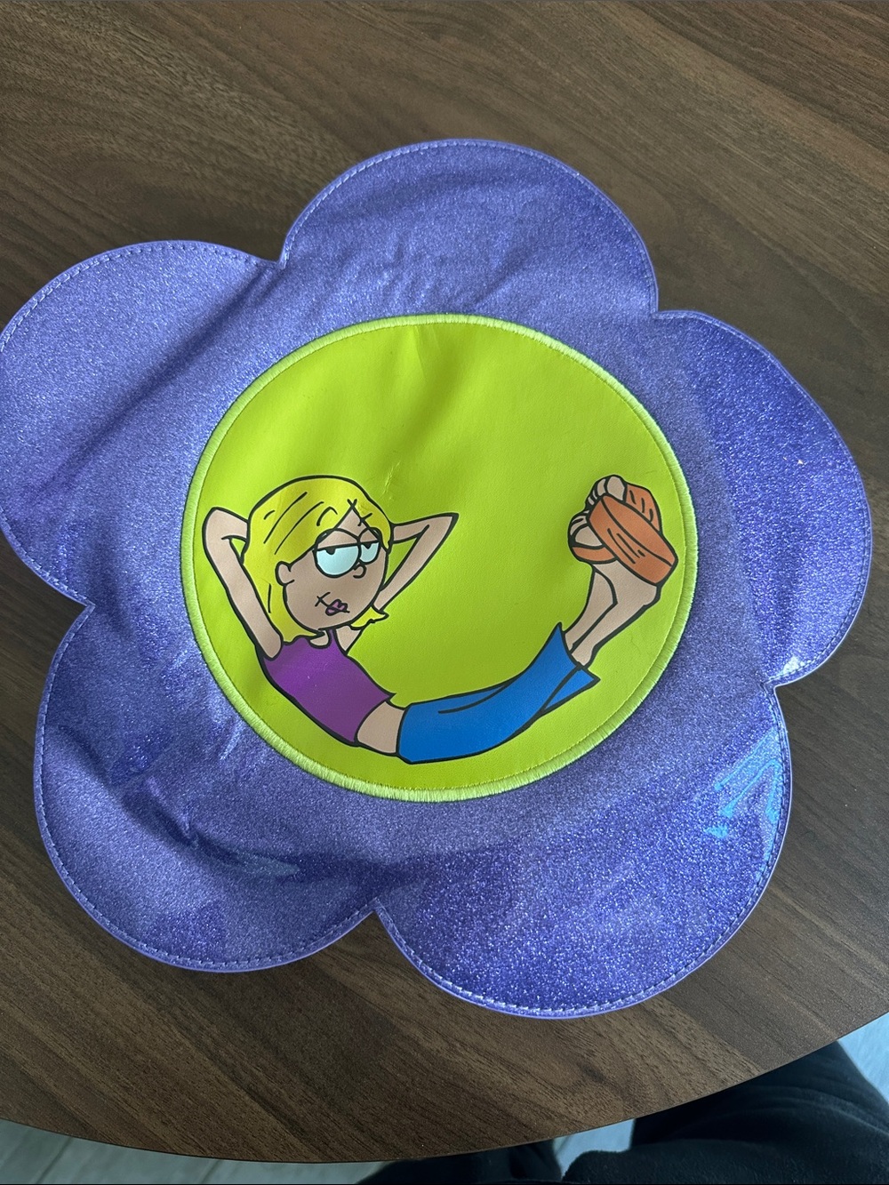 Lizzie McGuire glitter flower shaped crossbody